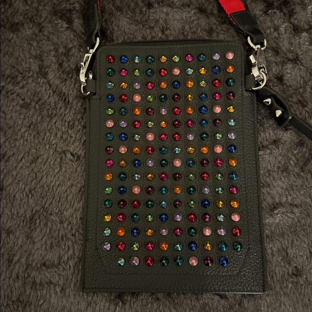 Christian Louboutin Loubilab Spiked Leather Crossbody Bag